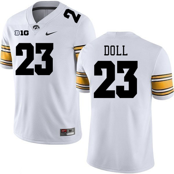 Men #23 Brevin Doll Iowa Hawkeyes College Football Jerseys Stitched-White